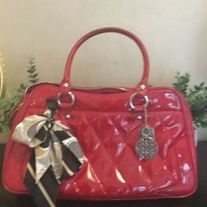 Authentic Coach pre-owned Red Patent leather bag